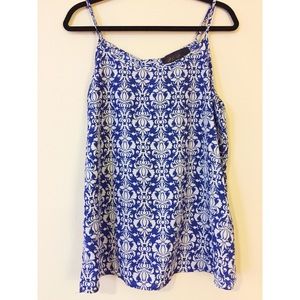 Blue and White Tank